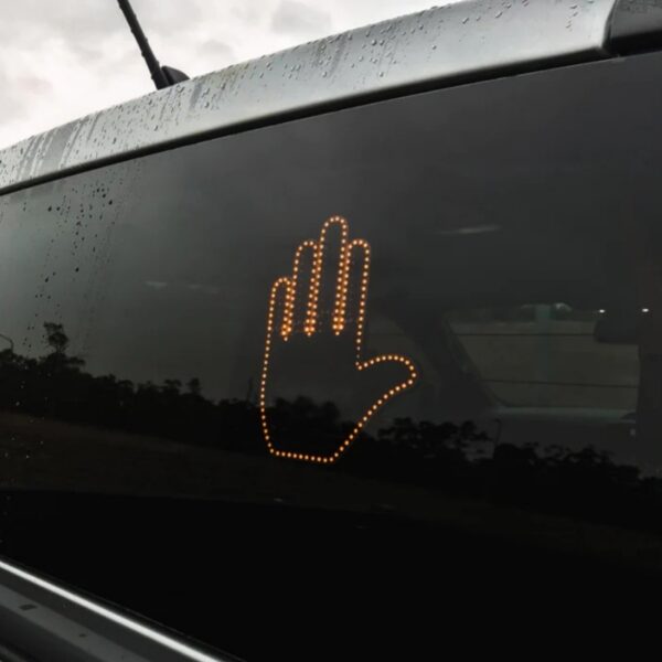 Funny New LED Illuminated Gesture Light Car Finger Light With Remote Road Rage Signs Middle Finger Gesture Light Hand Lamp - Image 9