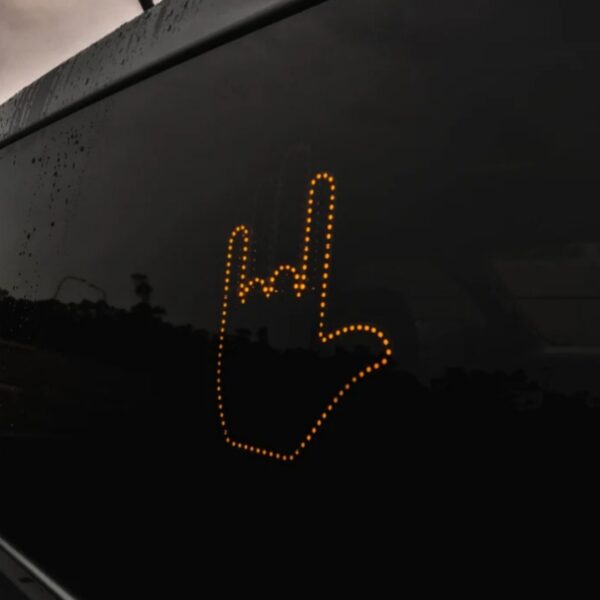 Funny New LED Illuminated Gesture Light Car Finger Light With Remote Road Rage Signs Middle Finger Gesture Light Hand Lamp - Image 7