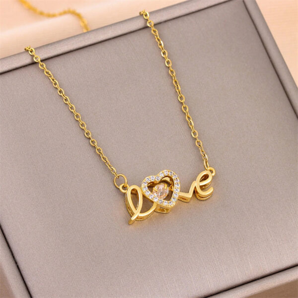 Valentines Day Gift New Titanium Steel Necklace Fashion New Love Smart Necklace Female Clavicle Chain Fashion Jewelry Woman - Image 10